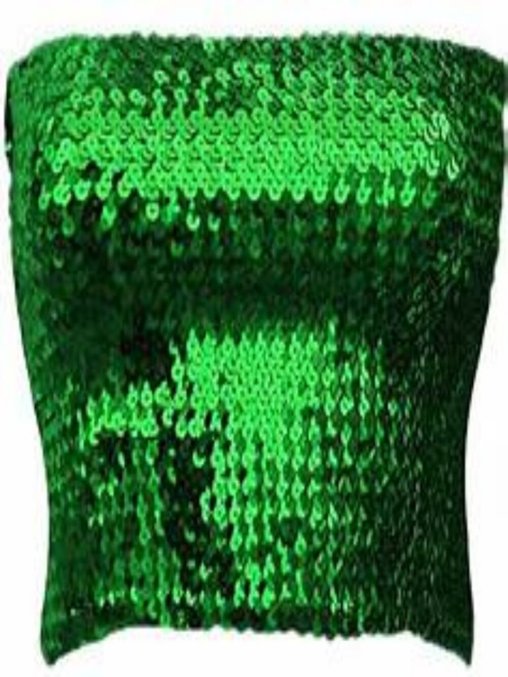 Green Sequin Tube Top